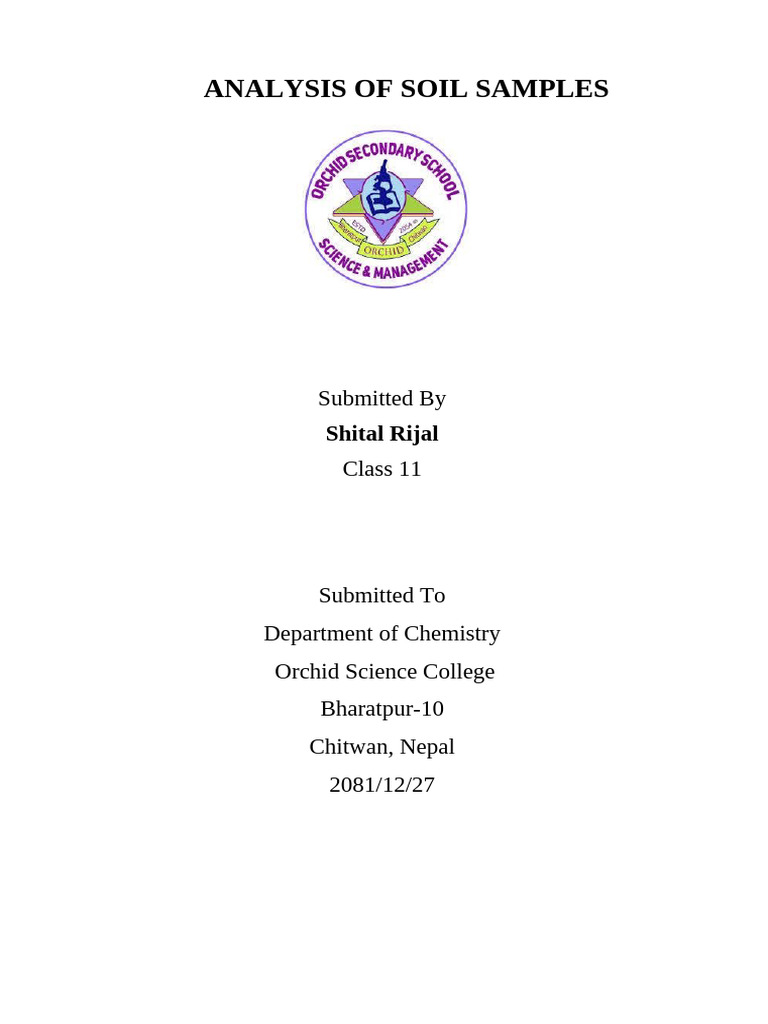 Soil Sample Analysis for Fertility Evaluation | PDF | Soil | Ph