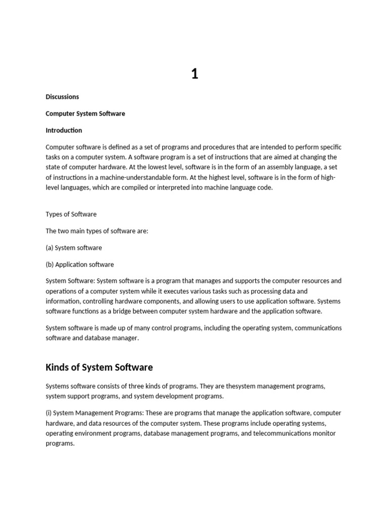 Types and Functions of Computer Software | PDF | Application Software ...