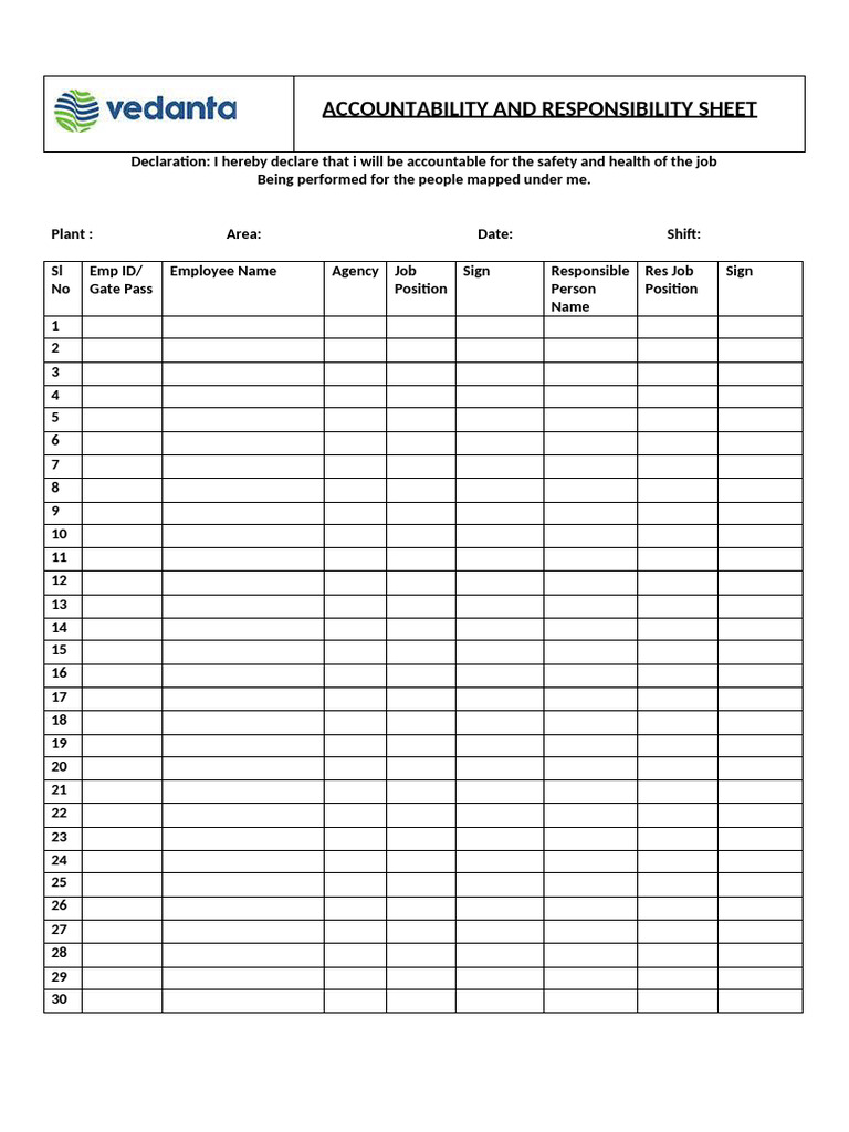 Safety Accountability Declaration Sheet | PDF