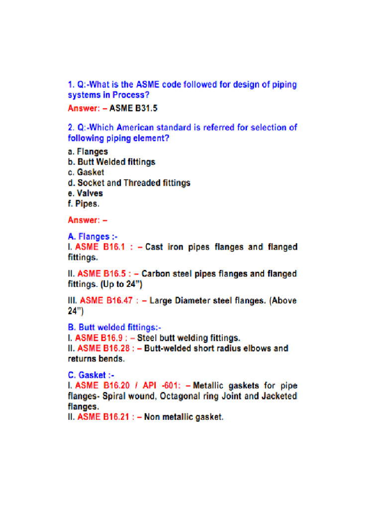 Piping Questions 9 | PDF