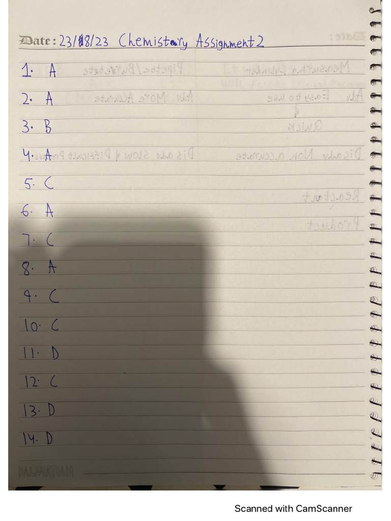 Chemistry A 2 | PDF