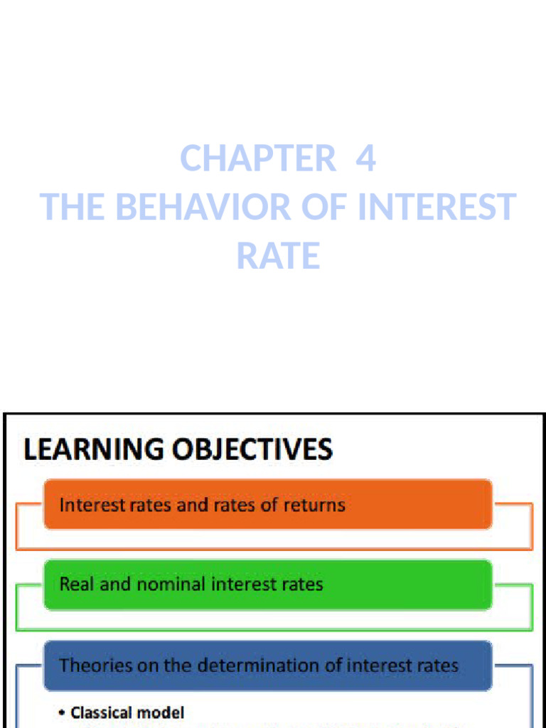 Chapter 4 - The Behaviour of Interest Rates | PDF | Economic ...
