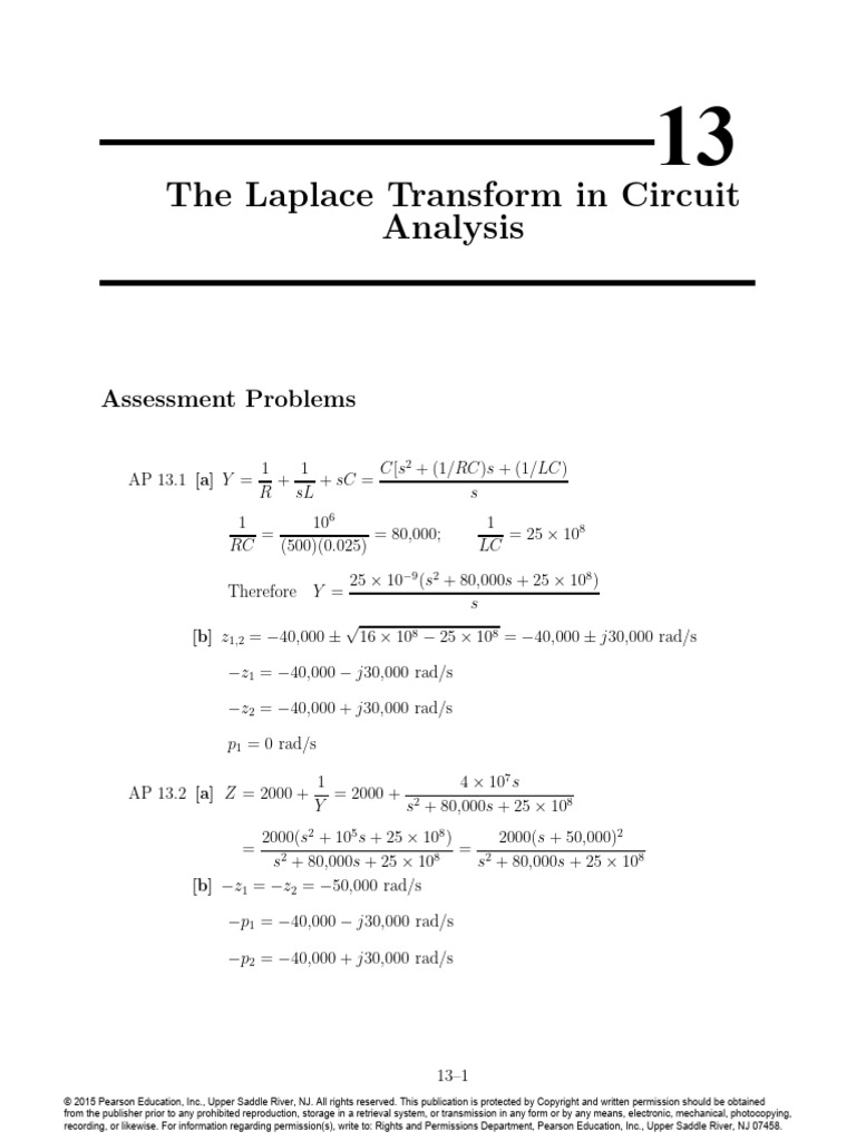 Circuit Analysis Using Laplace Transform | PDF | Electronic Engineering ...