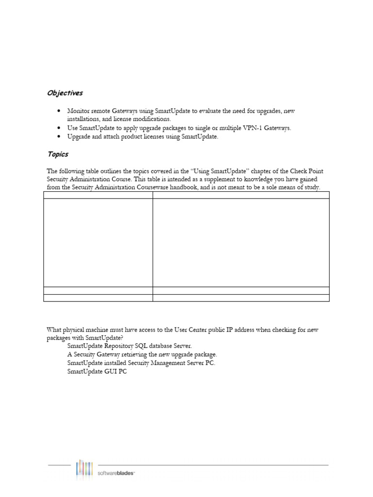 Check Point SmartUpdate & User Management Guide | PDF | Computer ...