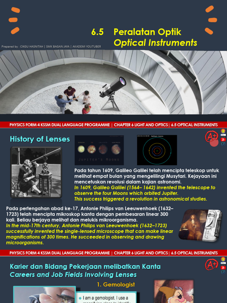 Optical Instruments and Their Functions | PDF | Optics | Camera