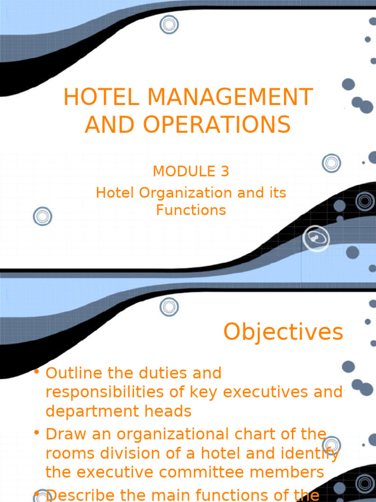 Hotel Management: Organization & Roles | PDF | Nonverbal Communication ...