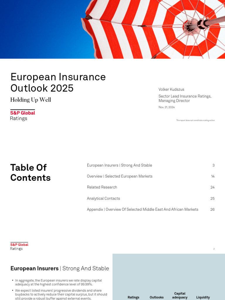 European Insurance Outlook 2025 | PDF | Cost Of Living | Insurance