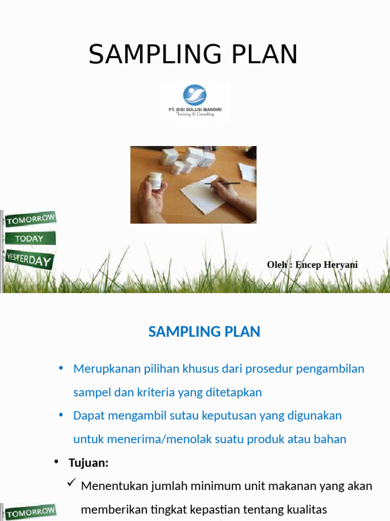 Rencana Pengambilan Sampel Pangan | PDF