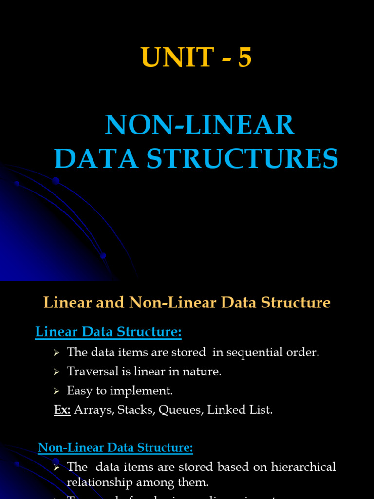 Non-Linear Data Structures Overview | PDF | Algorithms And Data Structures