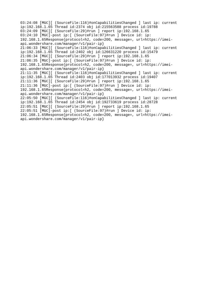 IP Address Change Log Report | PDF