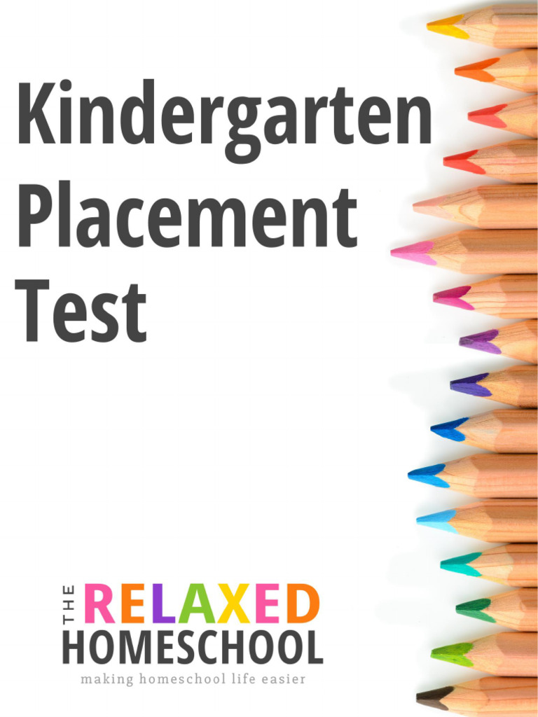 Kindergarten Placement Test 1 | PDF