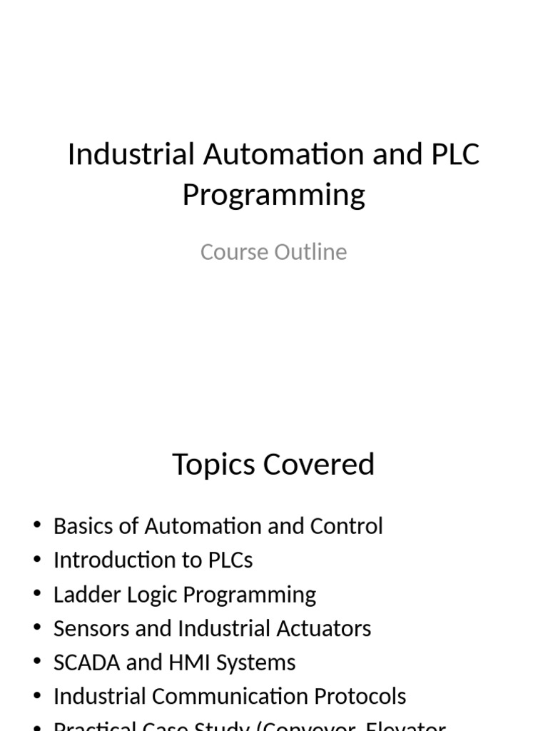 PLC Programming in Industrial Automation | PDF