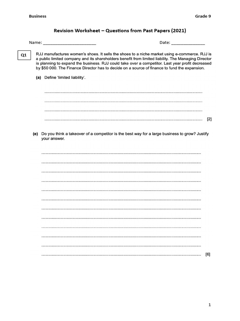 Unit 1 PP Questions (2021) | PDF