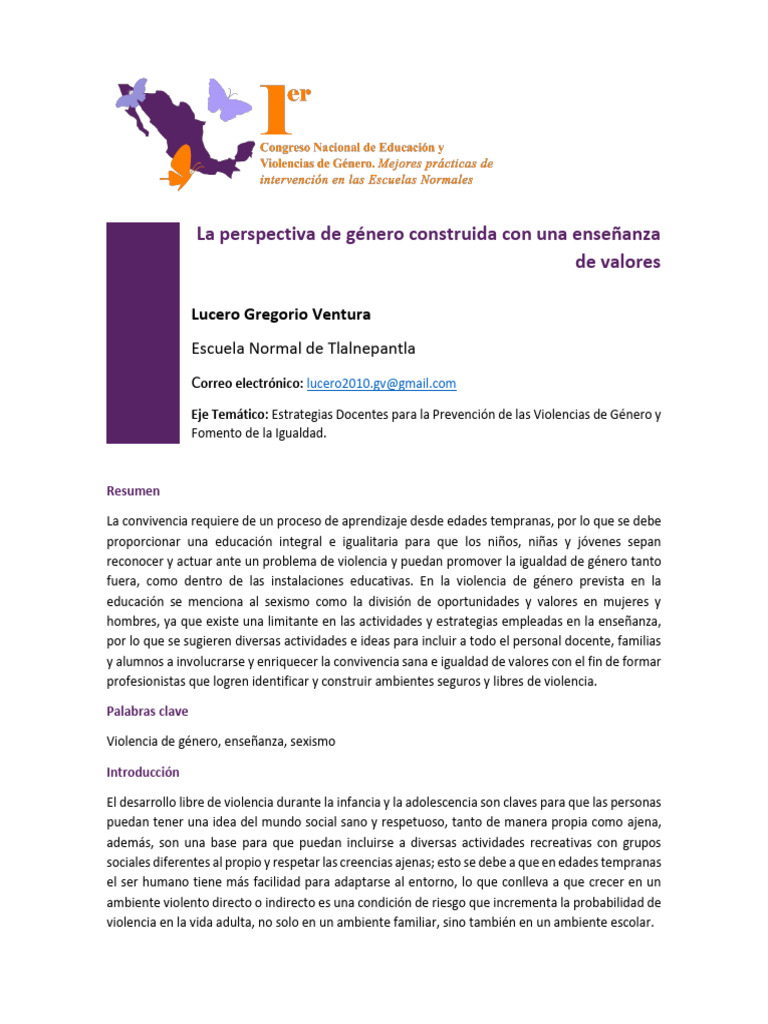 Educación y Prevención de Violencia de Género | PDF | Sexismo | Enseñando