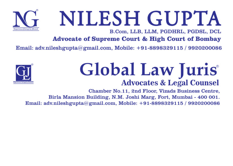 Nilesh Gupta: Advocate & Legal Counsel | PDF