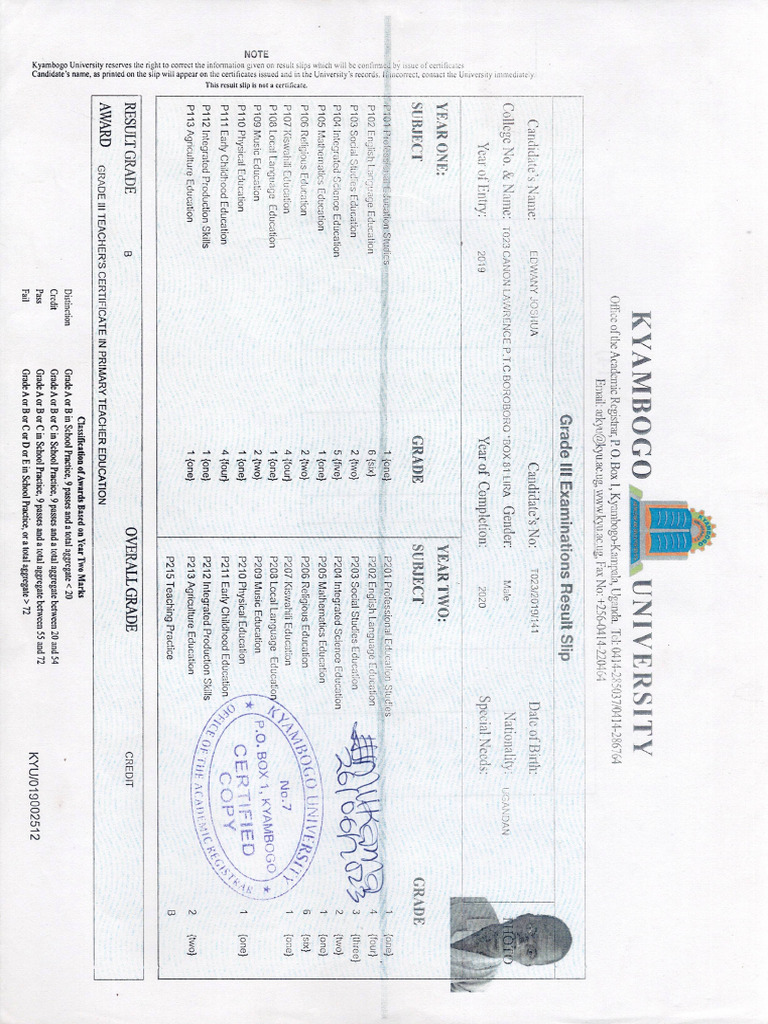 Transcript Grade Iii | PDF