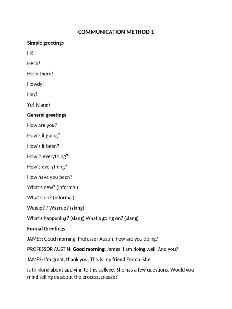 Effective Greeting Techniques Guide | PDF