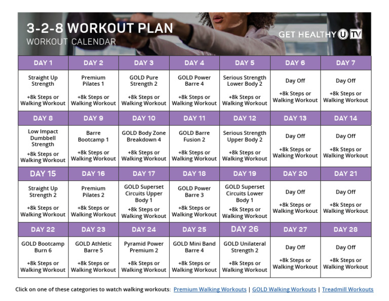 3-2-8 Workout Plan Overview | PDF | Clinical Medicine | Health Education