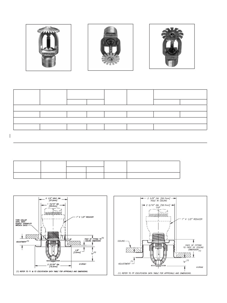 F156 Series Sprinkler Installation Guide | PDF | Pump | Fire Sprinkler ...