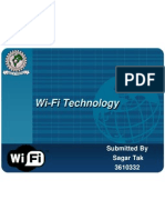 Wi-Fi Technology: Submitted by Sagar Tak 3610332