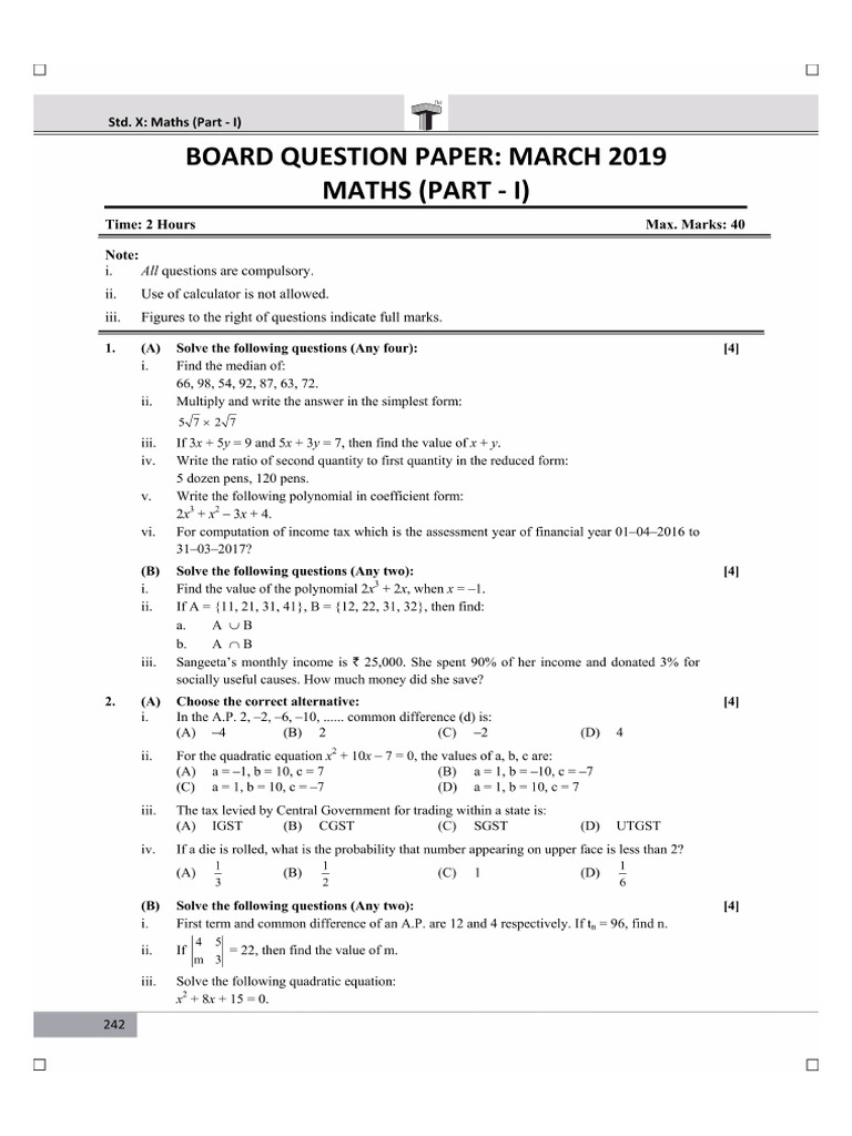 M1 2019 | PDF