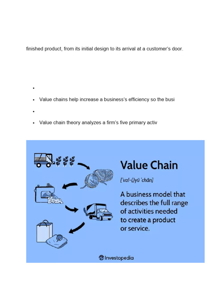 Understanding the Value Chain Concept | PDF