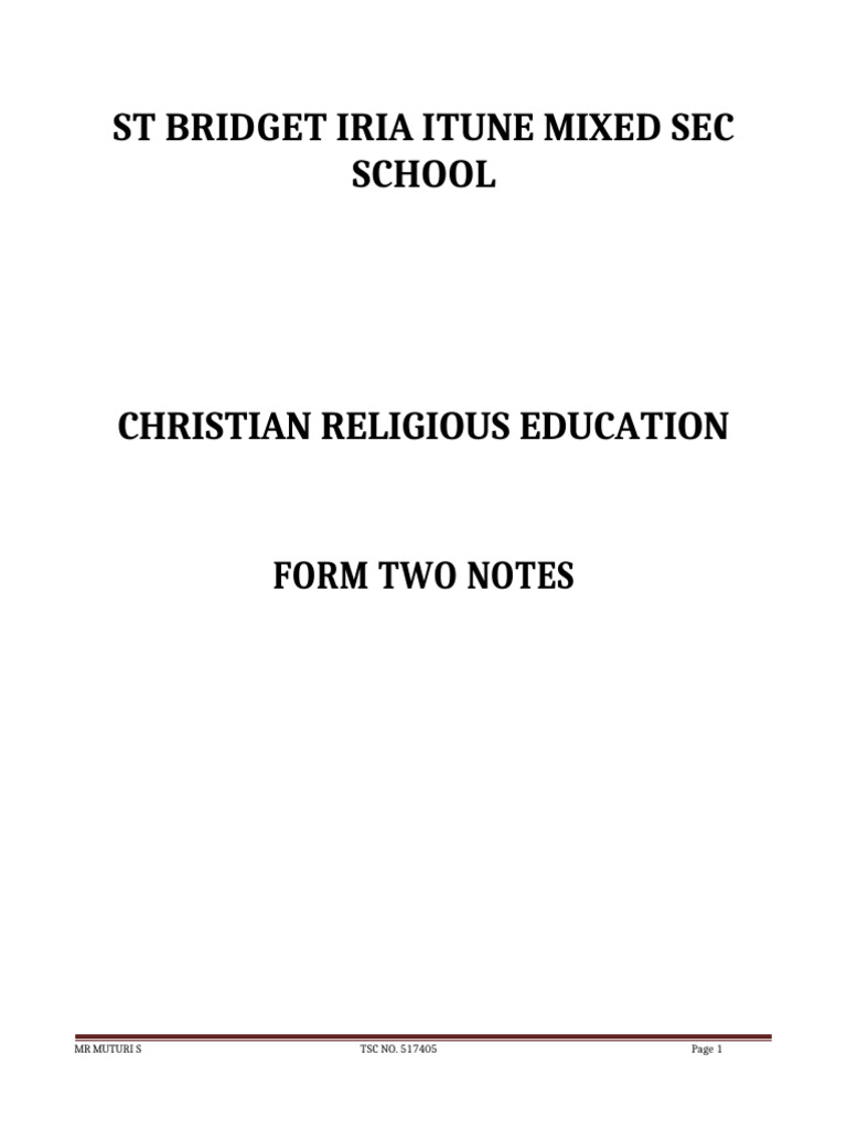 Cre F2 Notes Red Sea | PDF | Jesus | John The Baptist