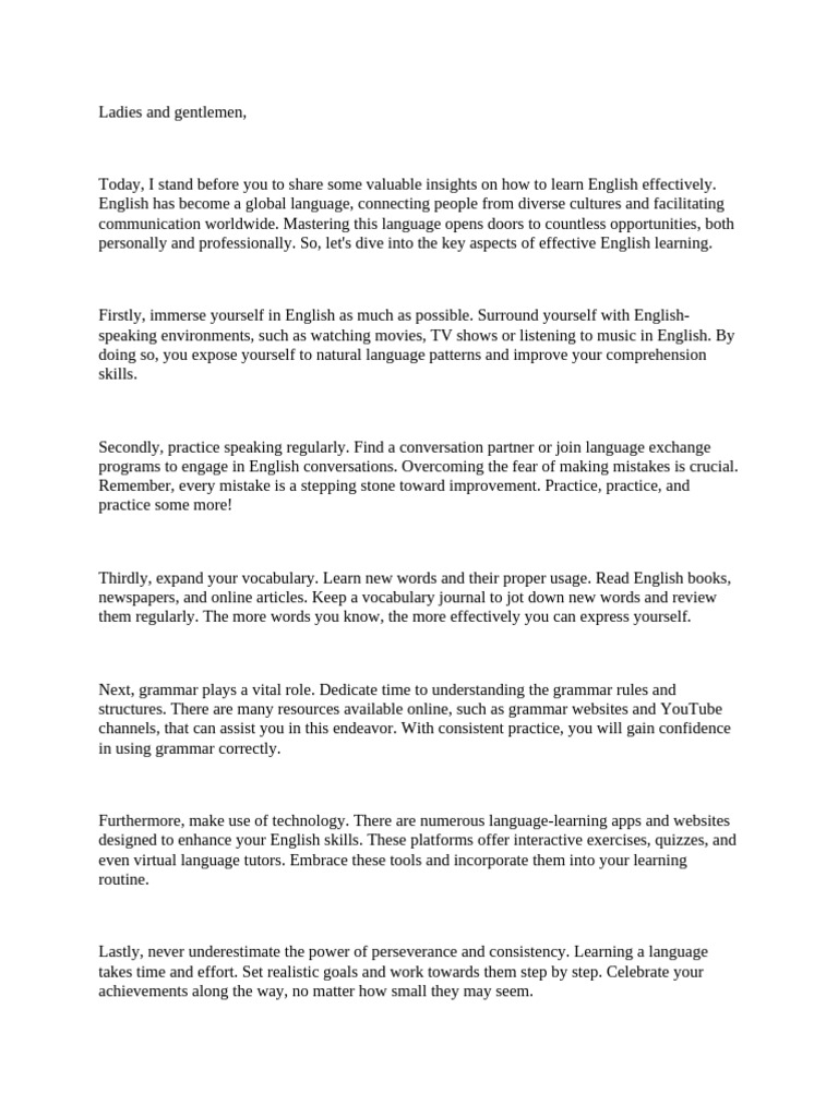 Effective Strategies for Learning English | PDF | English Language ...