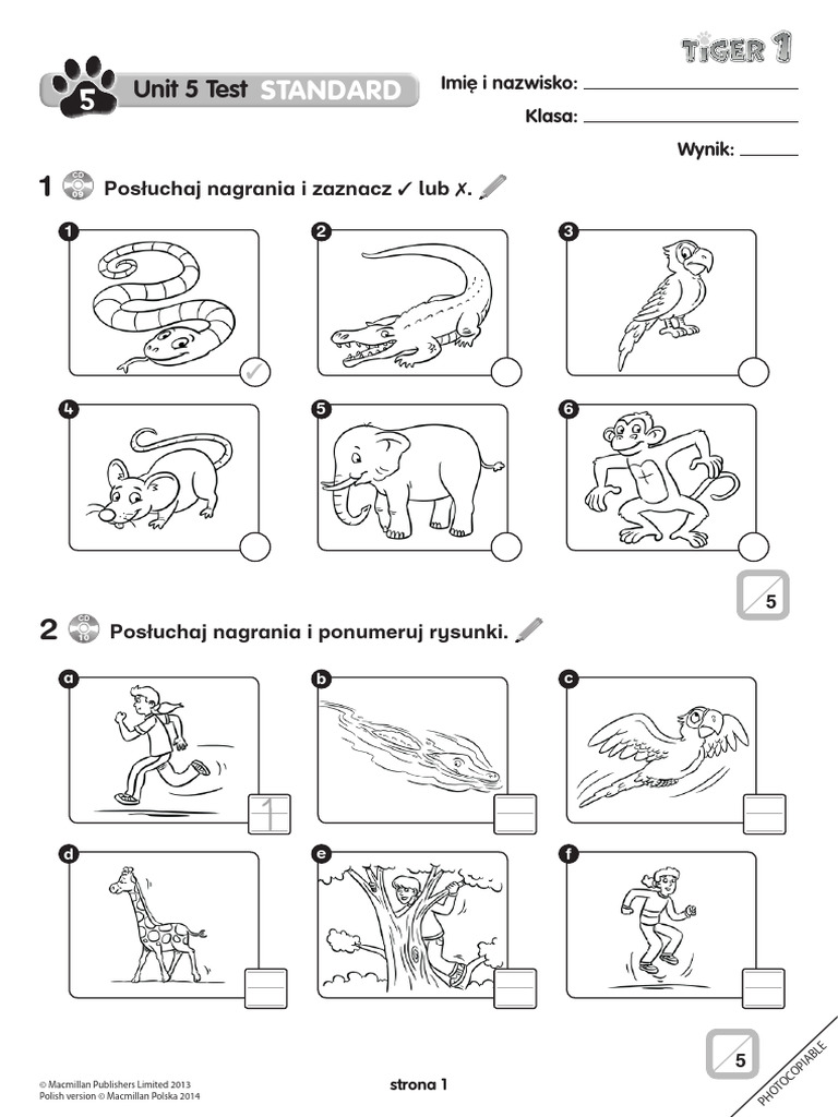 Unit 5 Test Standard Tiger 1 Pdf
