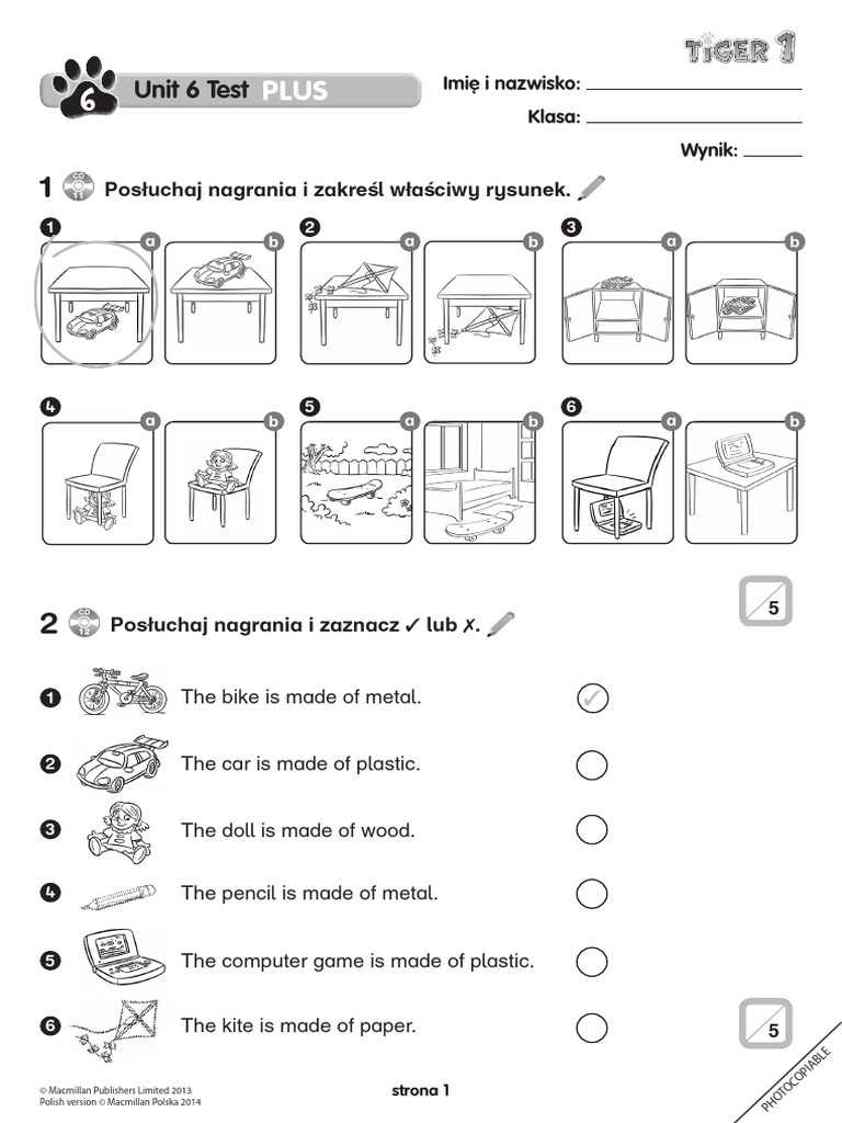 Unit 6 Test Plus Tiger 1 Pdf