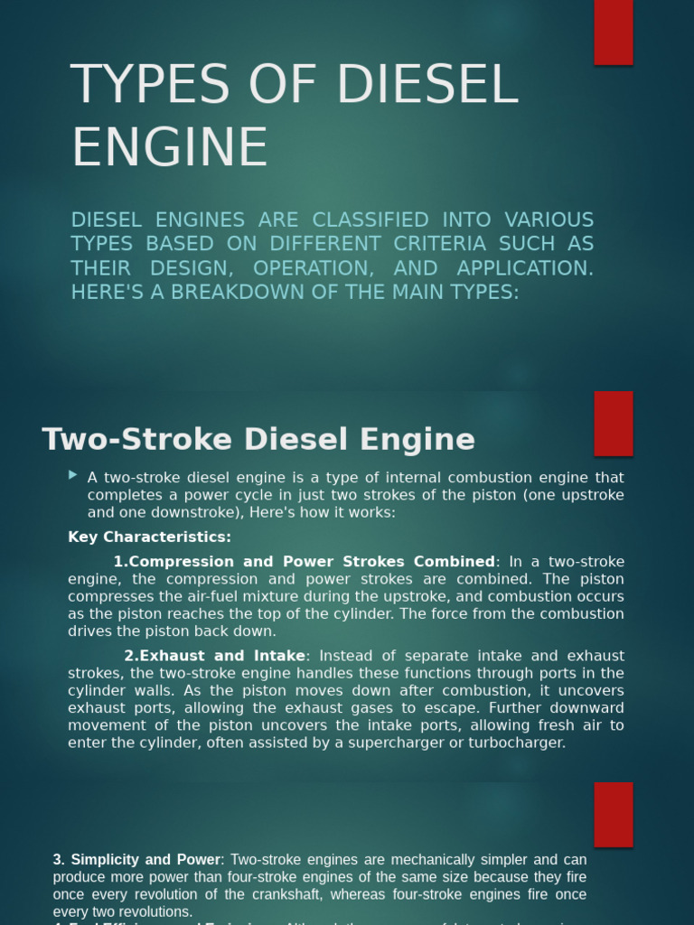 Types of Diesel Engines Explained | PDF