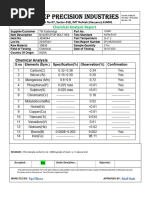 Steel Melt and Pour Certificate Template | PDF
