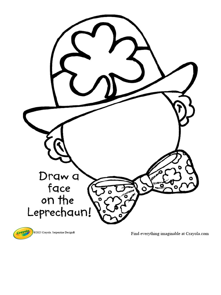Complete the Leprechaun Coloring Page for Kids _ crayola.com | PDF