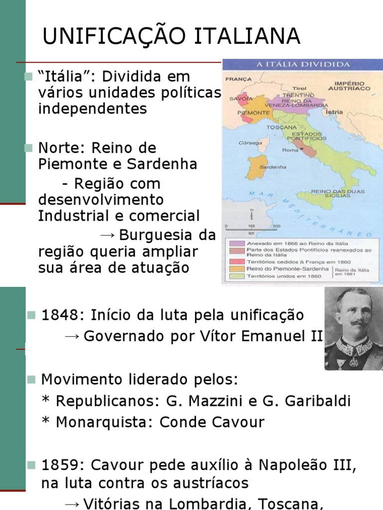 Unificação da Itália e Alemanha: Resumo | PDF