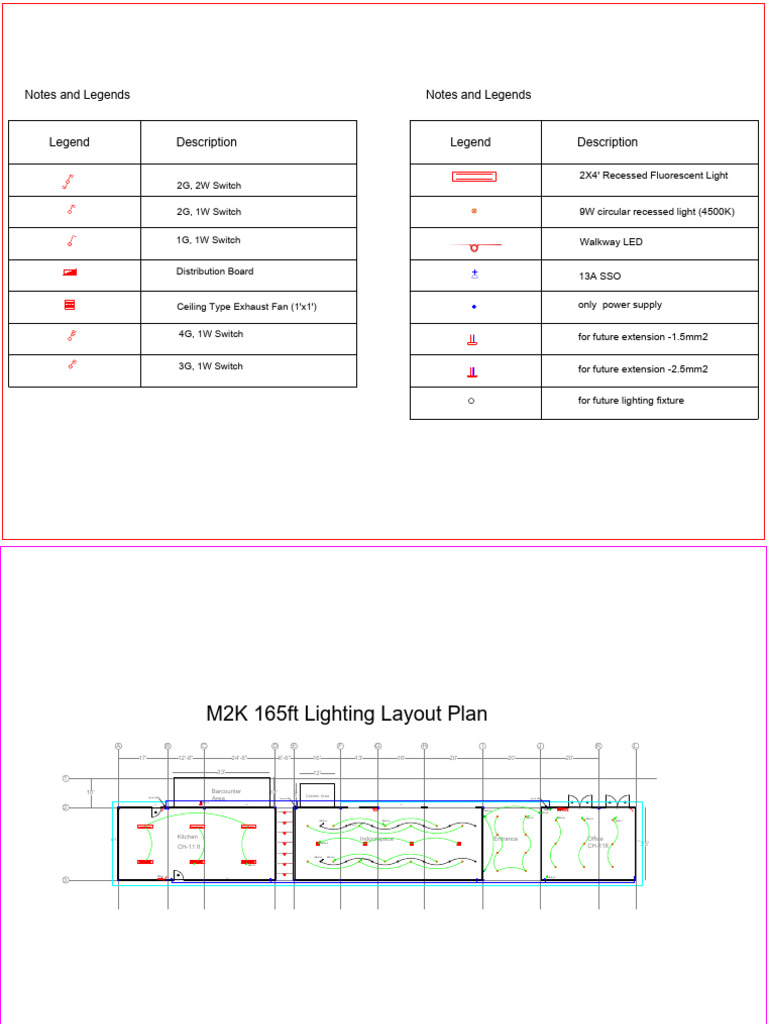 M2K 165ft Lighting Layout Plans | PDF | Electromagnetic Radiation ...