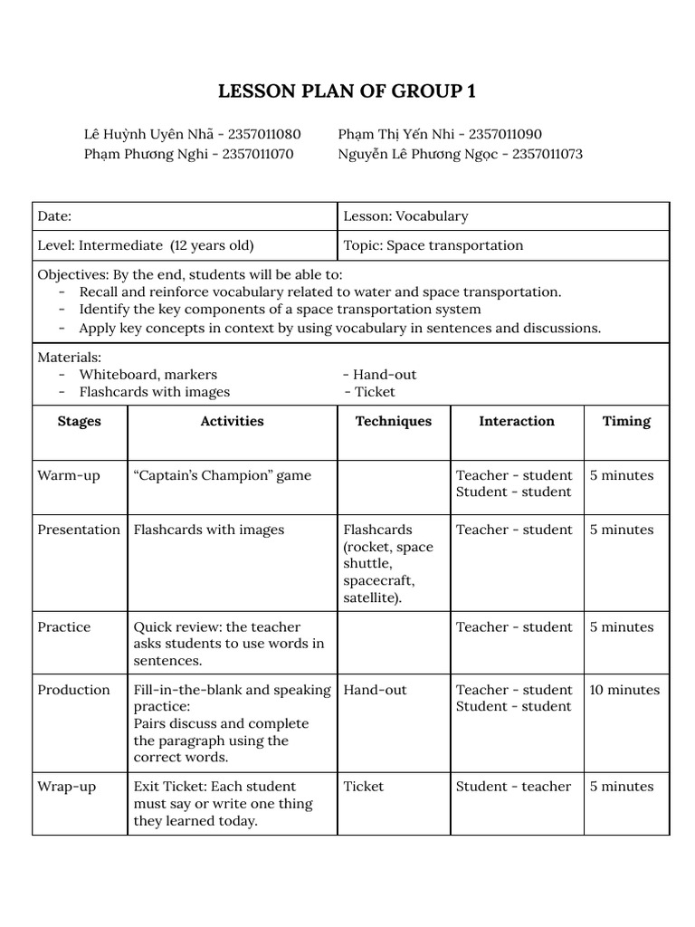 Teaching - Lesson Plan | PDF