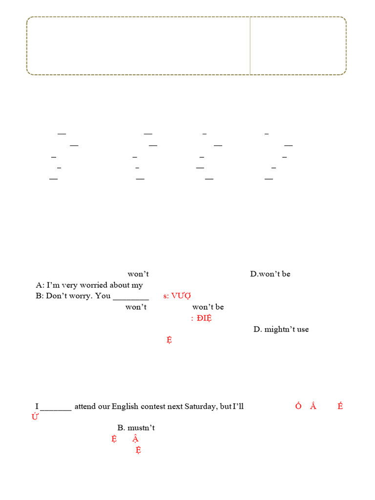 English Test: Unit 10 Practice | PDF | Bedroom | Room