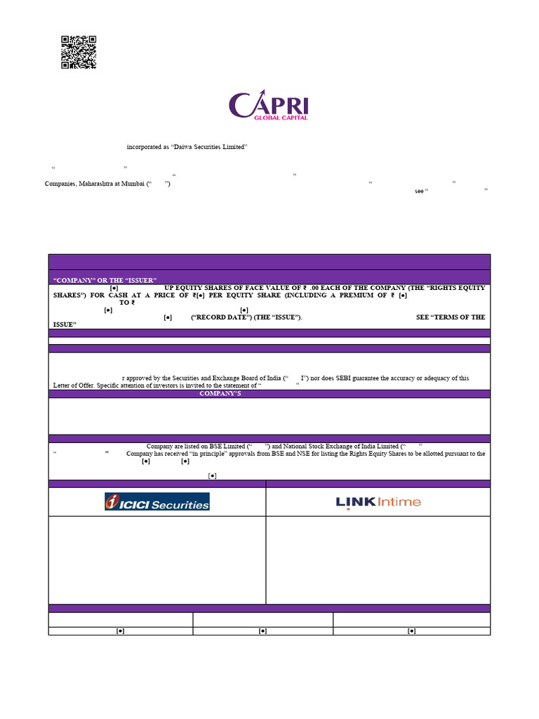 20228112330Capri DLOF | PDF | Stocks | Income Statement