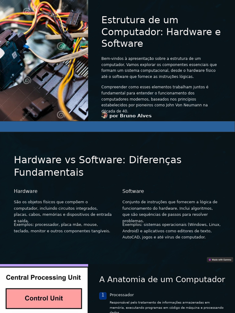 Estrutura e Componentes do Computador | PDF | Armazenamento de dados de ...