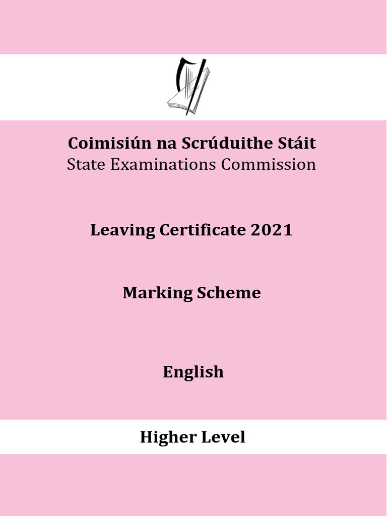 2021 Leaving Cert English Marking Scheme | PDF | Human Communication