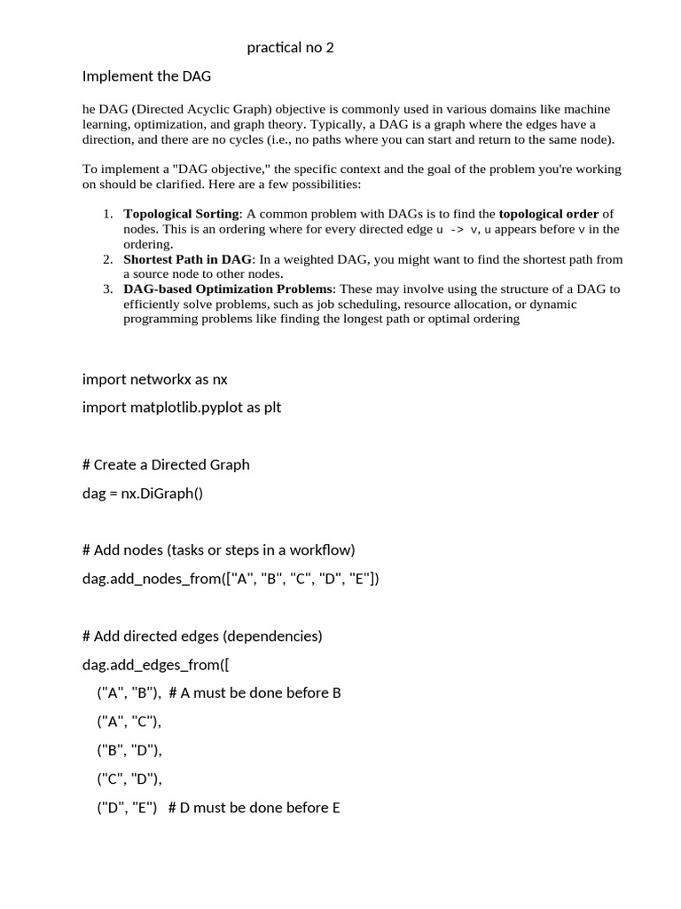 Topological Sorting Topological Order: U - V U V | PDF