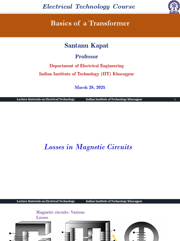 Transformer Basics and Losses Explained | PDF | Transformer | Inductor