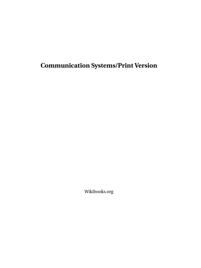 Communication Systems | PDF