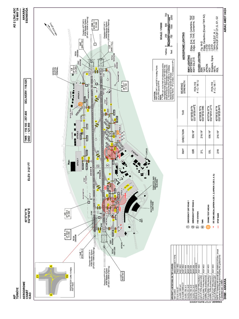LTAC Esenboğa Aerodrome Chart | PDF