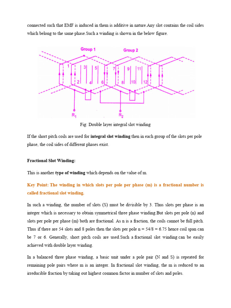 Integral Slot Winding | PDF | Inductor | Electricity