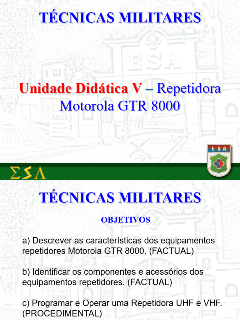 Manual da Repetidora Motorola GTR 8000 | PDF | Frequência muito alta | Modulação