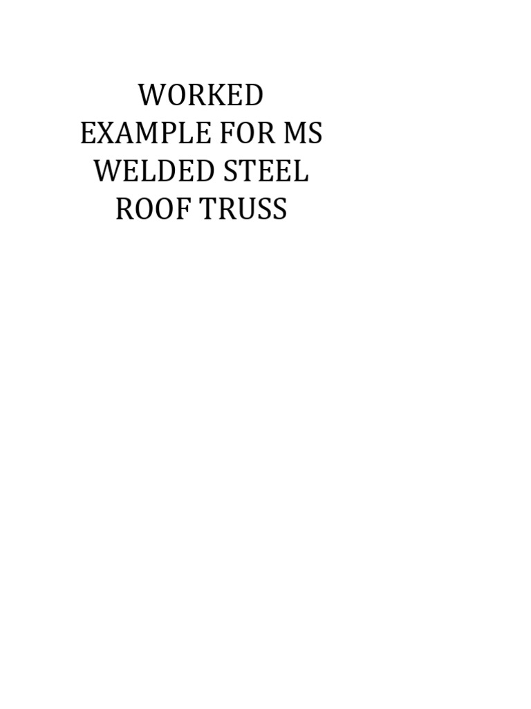 Truss Example | PDF | Truss | Building Engineering