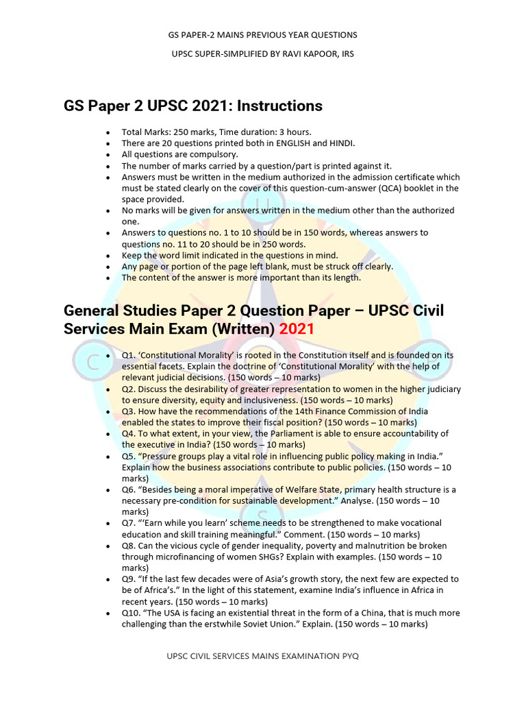 GSPAPER2 Polity 2021TO2015 | PDF | Governance | Poverty