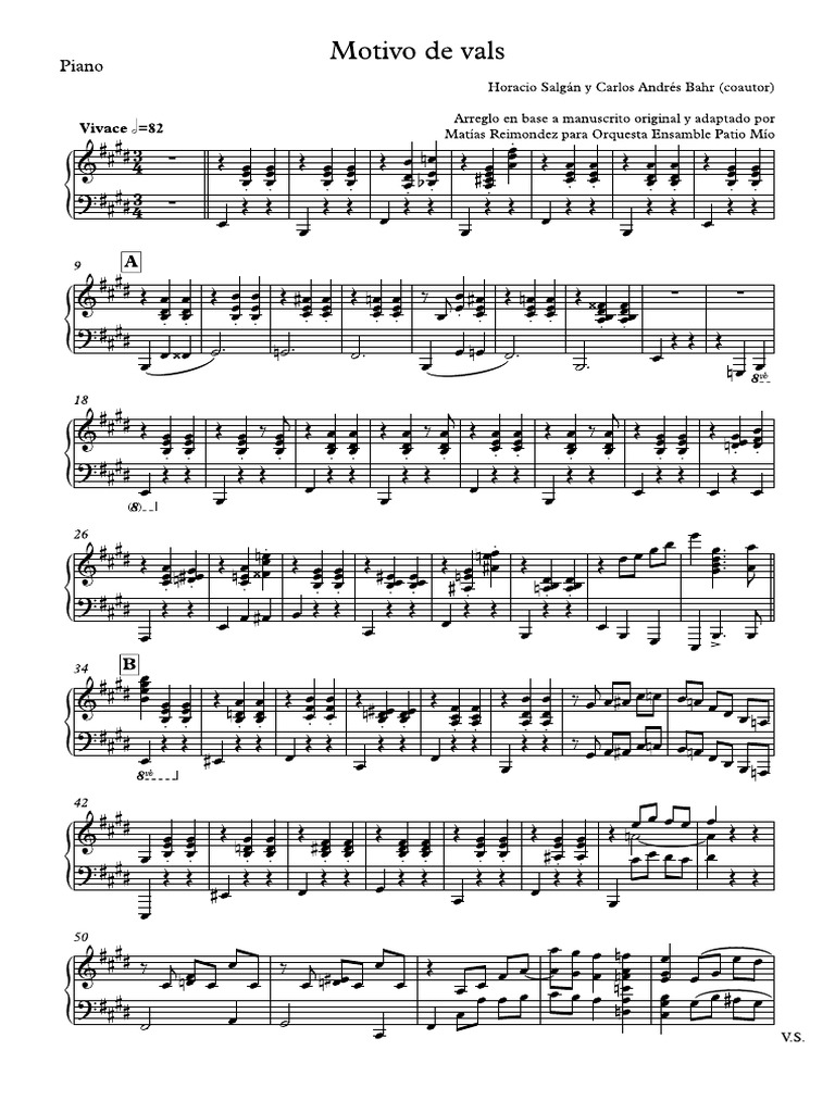 Motivo de Vals Piano | PDF