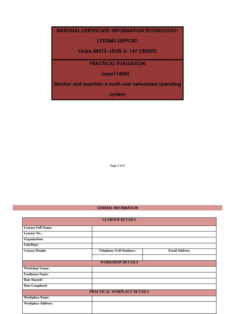SAQA-114053 - Practical Task2 (Reviewed) | PDF
